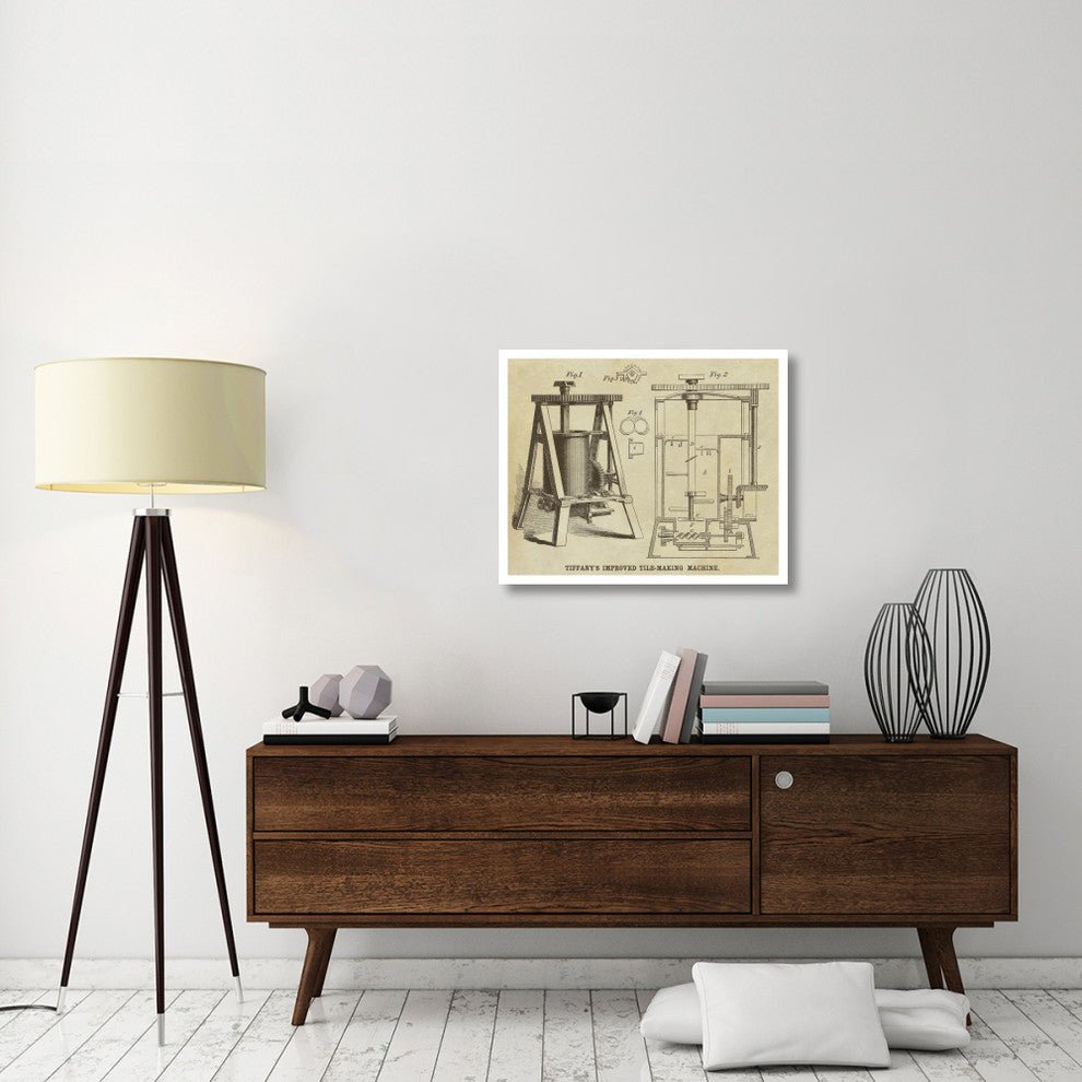 "Tiffany's Improved Tile Making Machine" Print by Inventions, 32"x26"