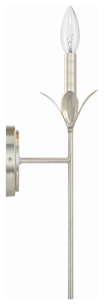 Broche 1-Light Antique Silver Wall Mount