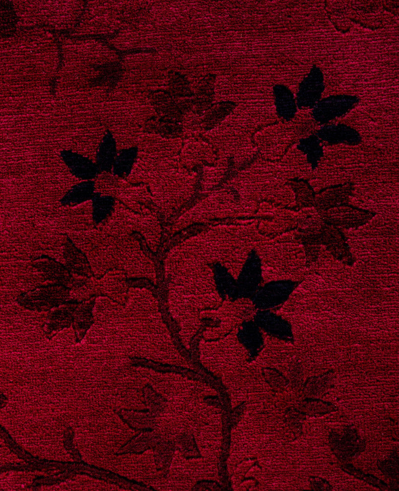 Overdyed One-of-a-Kind Hand-Knotted Area Rug Pink, 8' 2" x 9' 10"