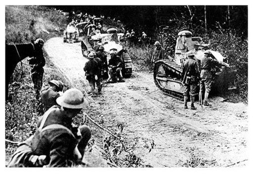 Tank Parade - Gallery Wrapped Canvas Art 28" x 42"