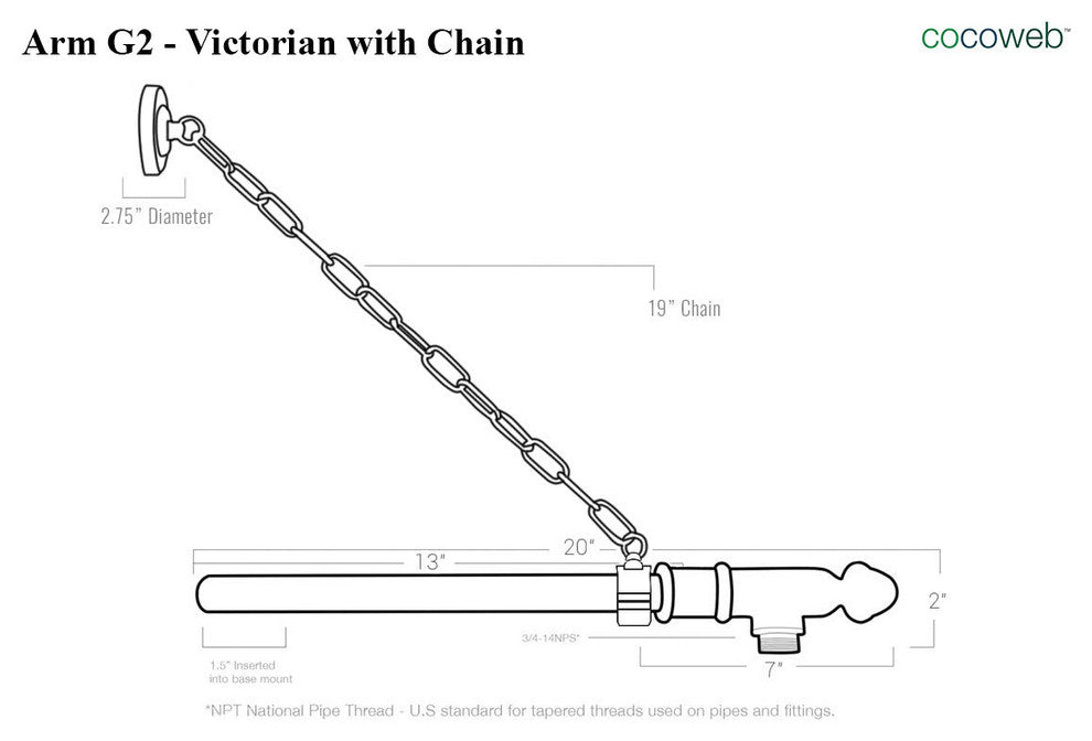 14" Calla LED Barn Sconce With Victorian Arm and Chain, Jade