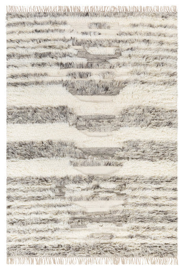 Surya Tulum TMU-2300 5'x7'6" Rug, Light Gray/Cream/Dark Brown