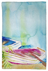 Watercolor Rowboats Kitchen Towel - Two Sets of Two (4 Total)