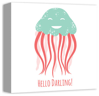 Hello Darling Jellyfish 12x12 Canvas Wall Art