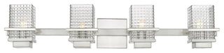 Innovations 310-4W-SN-CL 4-Light Bath Vanity Light, Satin Nickel