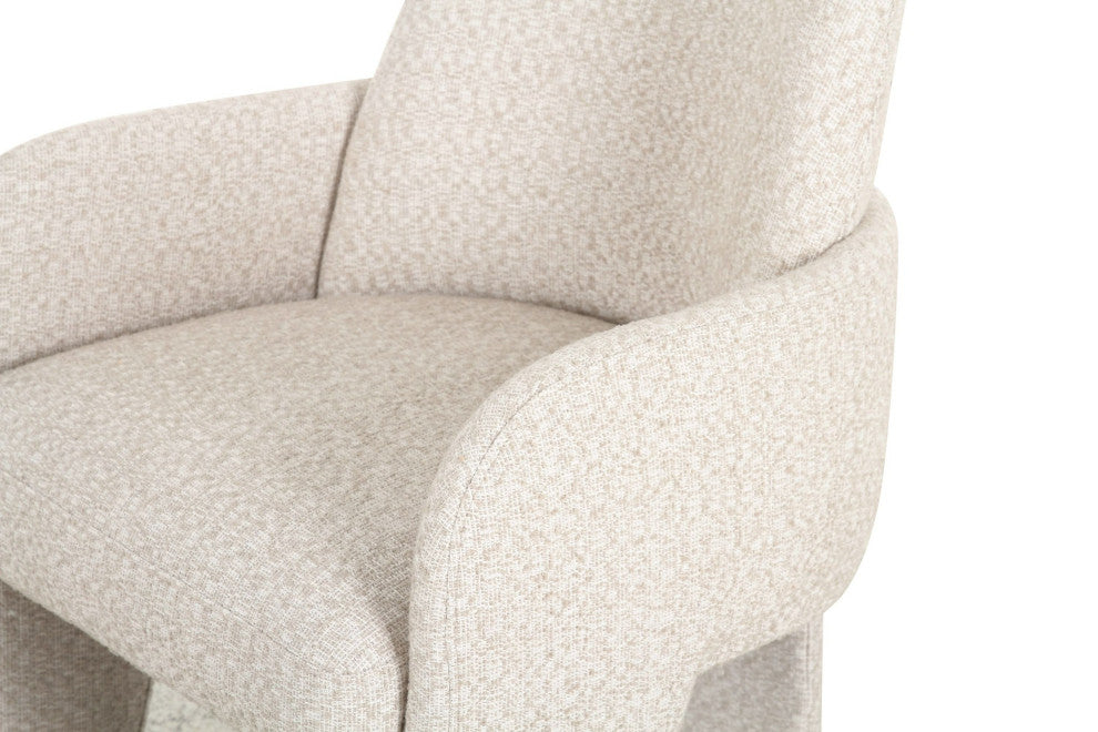 Modrest Cando Modern Beige Fabric Dining Chair