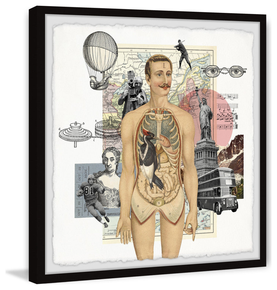 "Anatomy of the Body" Framed Painting Print, 24x24