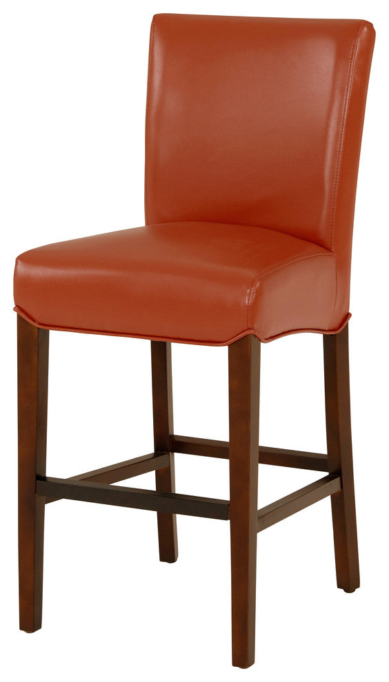 Milton Fabric Stool, Pumpkin, Counter Stool, Bonded Leather