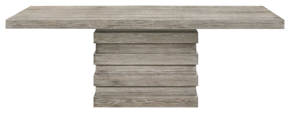 Faustine Dining Table, Salvaged Light Oak Finish