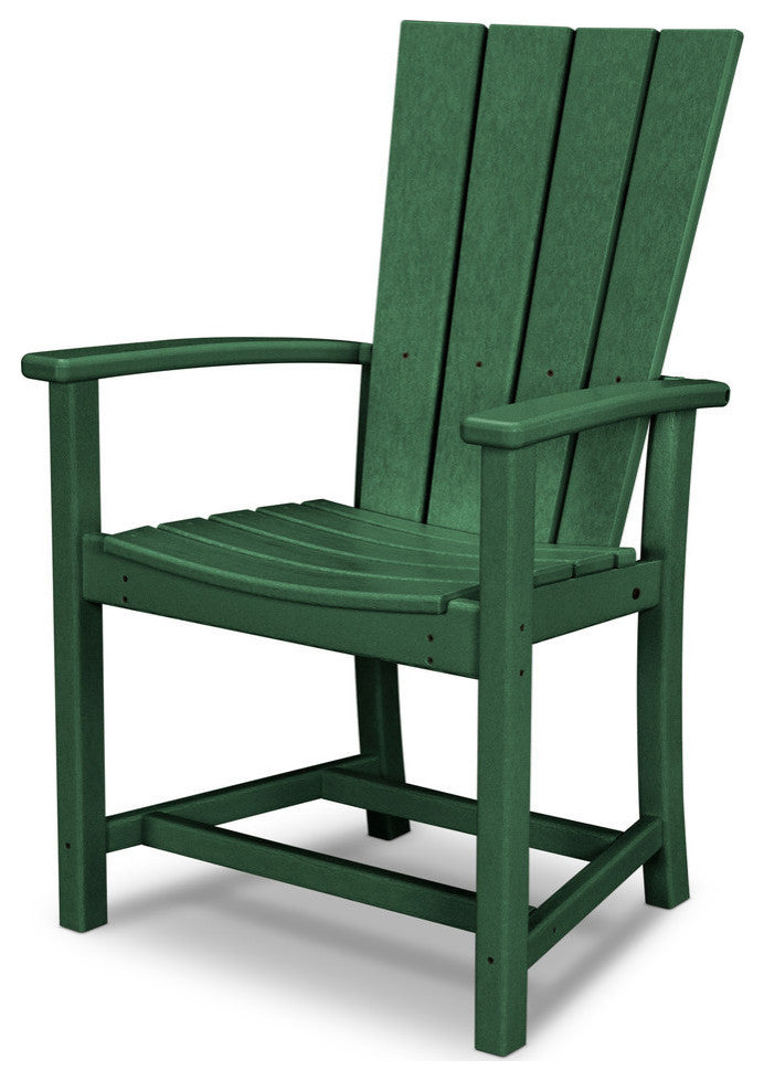 Polywood Quattro Adirondack Dining Chair, Green