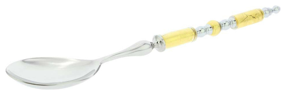 GlassOfVenice Italian Murano Glass Salad Spoon - Gold
