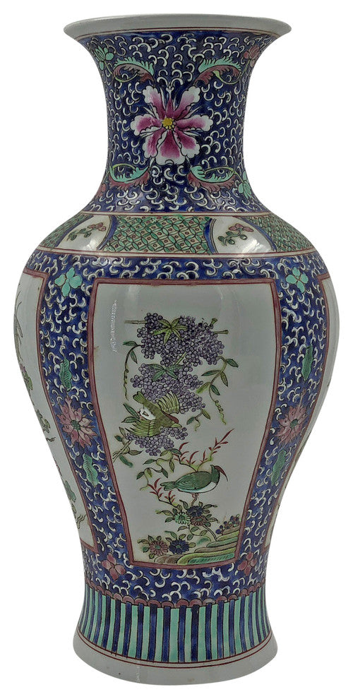Chinese Export Baluster Panel Vase