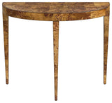 Ingrid Console Table, Traditional Burl