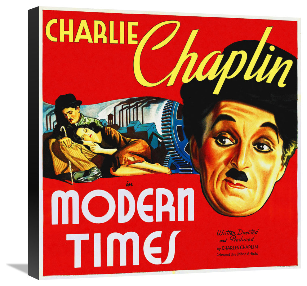 "Modern Times, 1936" Stretched Canvas Giclee by Hollywood Photo Archive, 22"x22"
