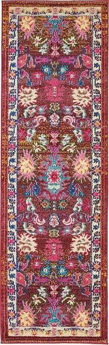Unique Loom Multicolored Haven Medici 2' 2 x 6' 7 Runner Rug
