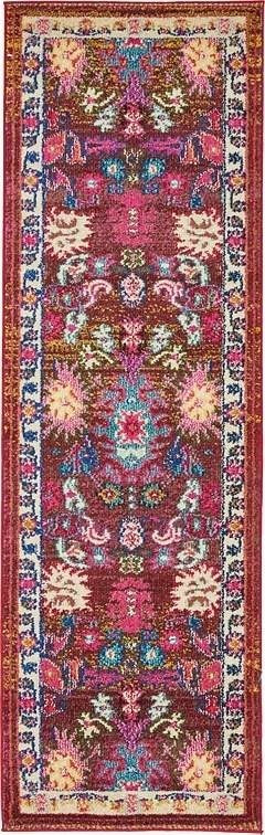 Unique Loom Multicolored Haven Medici 2' 2 x 6' 7 Runner Rug