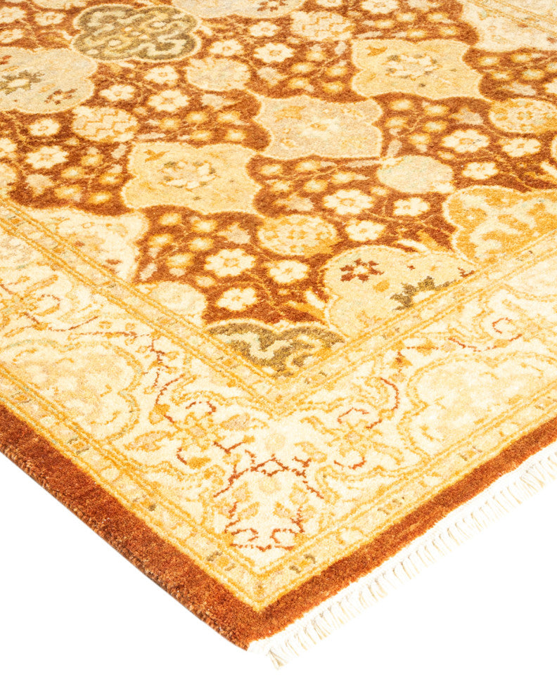 Shaikh One-of-a-Kind Hand-Knotted Runner Yellow, 2'6"x10'3"