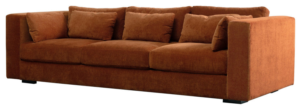 Las Vegas Clive Sofa, Texture Velvet Terracotta