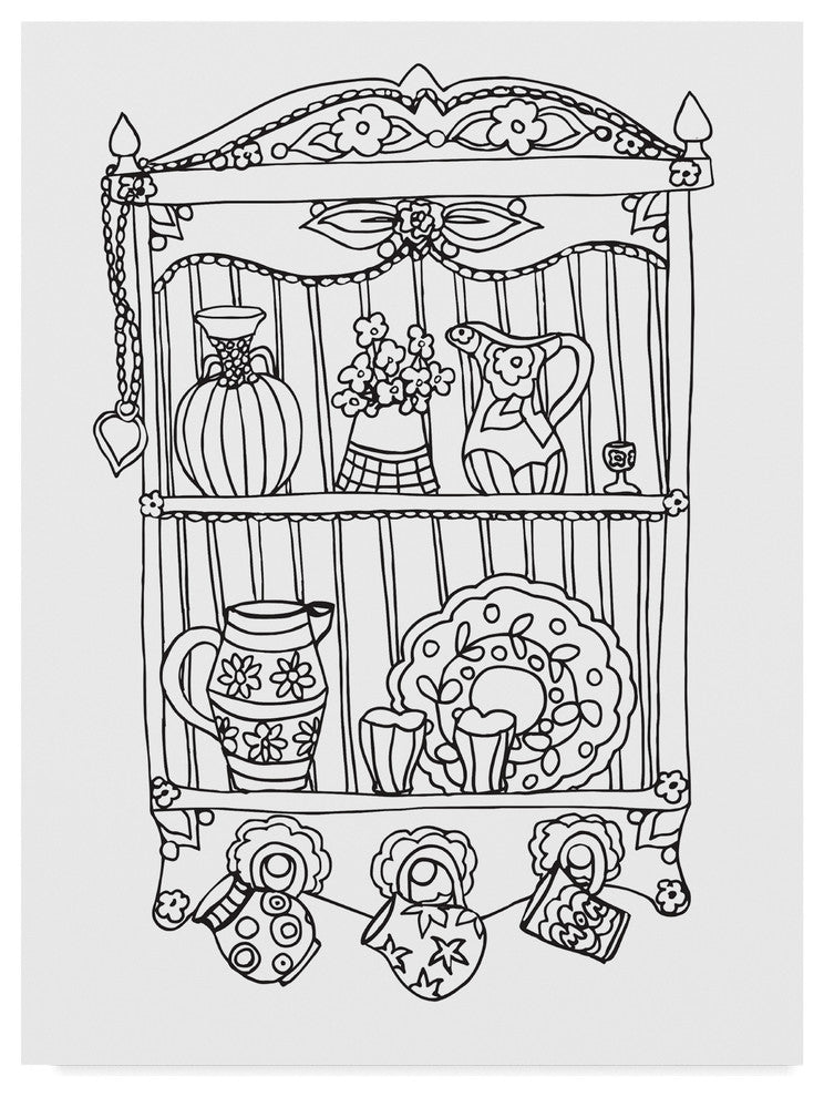 Jessica Putnam 'China Cabinet 2' Canvas Art, 18"x24"