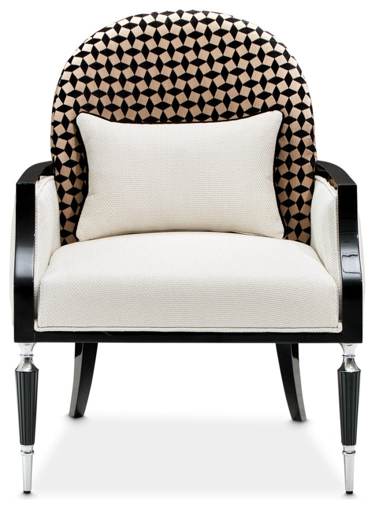 La Francaise Accent Chair Cafe au Lait/Black