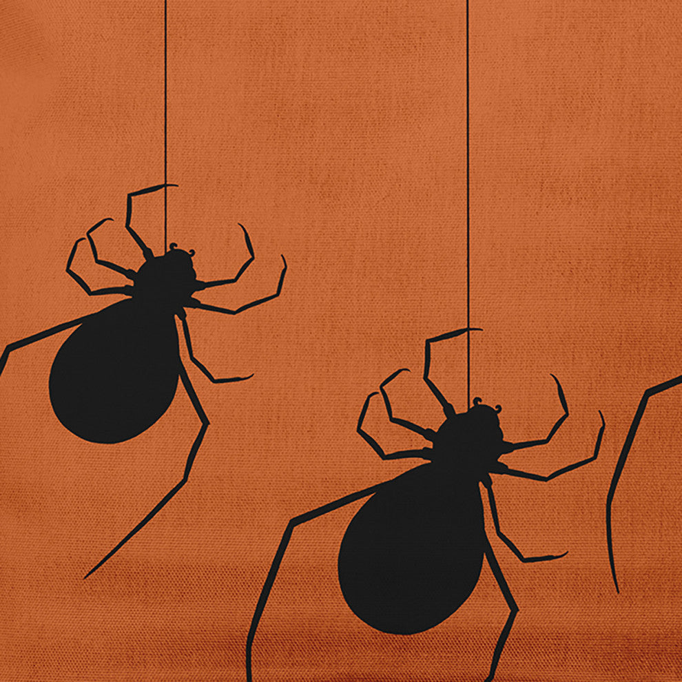 16"x16" Hanging Spiders Decorative Throw Pillow, Dusty Orange