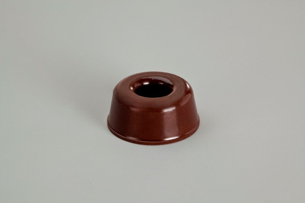 Recessed Adhesive Rubber Door Stops-BS17 .880"x.400"-72pcs, Brown