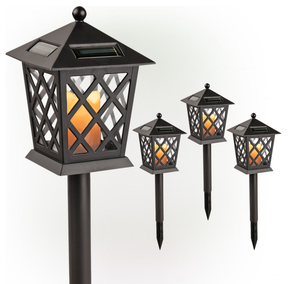 16" Tall Outdoor Solar Powered Pathway LED Light Stakes