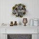 24" Silver Poinsettia, Hydrangea and Pinecones Artificial Christmas Wreath
