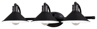 Akron 3-Light Vanity Oil Rubbed Bronze and Matte White