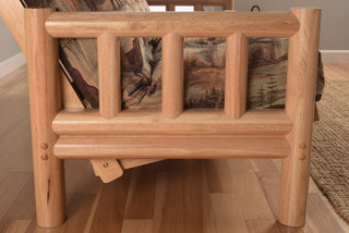 Gunner Frame Futon With Natural Finish, Oregon Trail Saddle