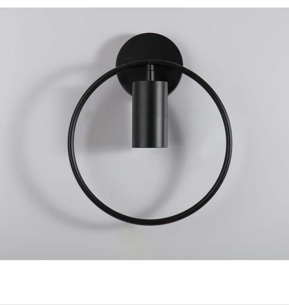 Modern room decor wall sconce black circle wall decor lamp