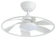 22-Inch 6-Blade LED Propeller Ceiling Fan With Remote Control and Light Kit, Matt White