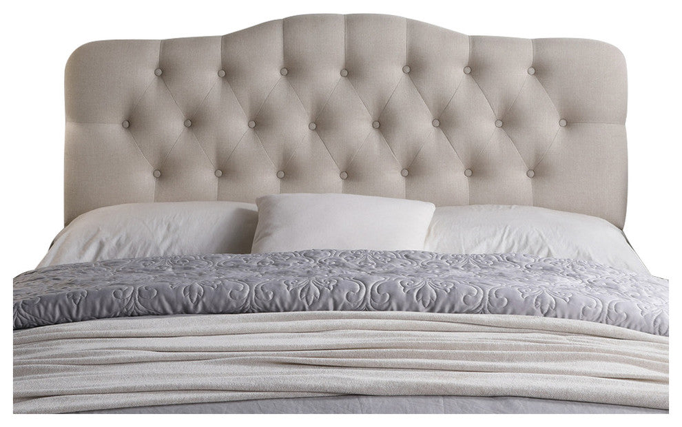 Charlotte Upholstered Panel Headboard, Beige, King