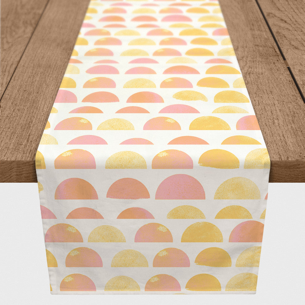 Half Circle Pattern 16x72 Cotton Twill Runner