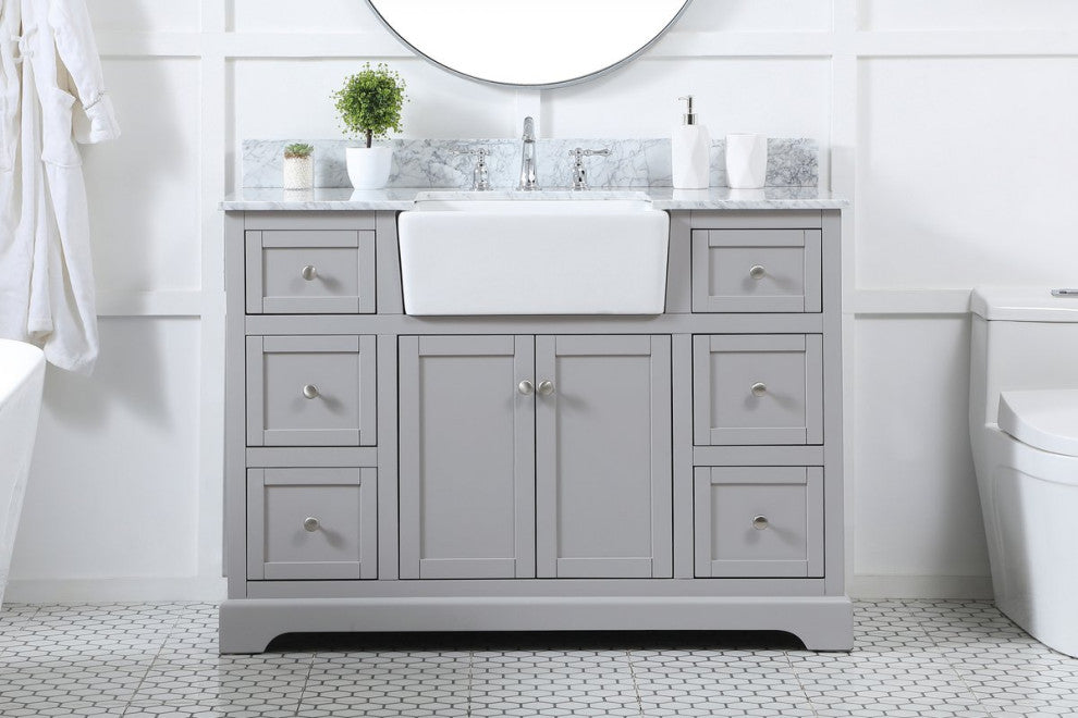 Home Living 22" Farmhouse Grey-Light Bathroom Vanity
