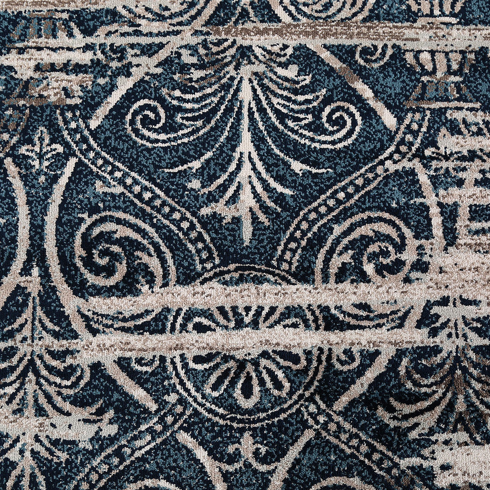 LNC Mat Indoor Distressed Vintage Abstract Area Rug, 8' X 10'