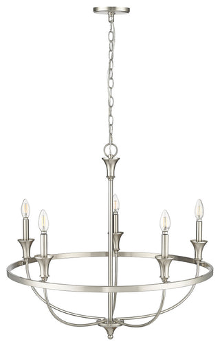 5 Light 29.1 in. Brushed Nickel Chandelier
