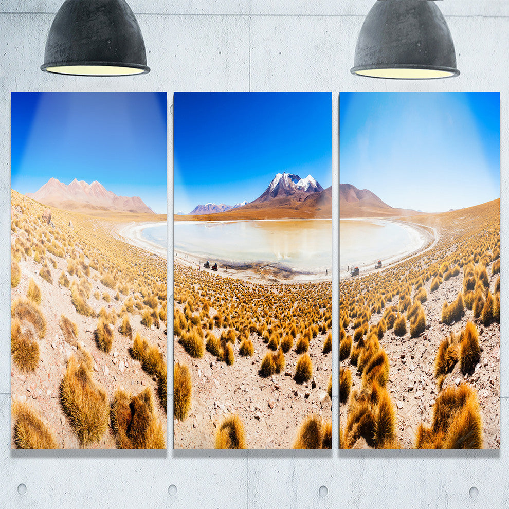 "Lake Bolivia Altipalno Panorama" Metal Wall Art, 3 Panels, 36"x28"