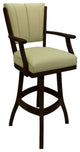 Classic Counter Bar Stools 26" 30" Extra Tall 34", Ocean Beige Vinyl, Dark Walnut, 30"