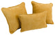 Double-Corded Solid Microsuede Throw Pillows With Inserts, Set of 3, Lemon