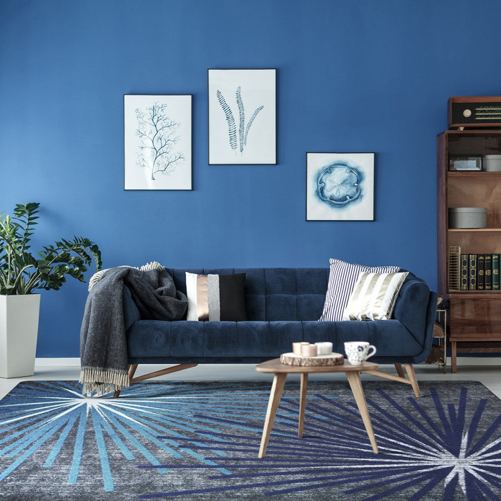 Sputnik 3'10" X 5'4" Area Rug, Color Citrus