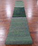 Runner Wool and Silk Super Savannah Gabbeh Hand-Knotted Rug 2' 5" X 27' 8" Q8992