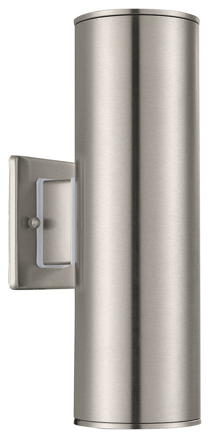 Ascoli, 2-Light Outdoor Sconce, Stainless Steel Finish, Clear Shade