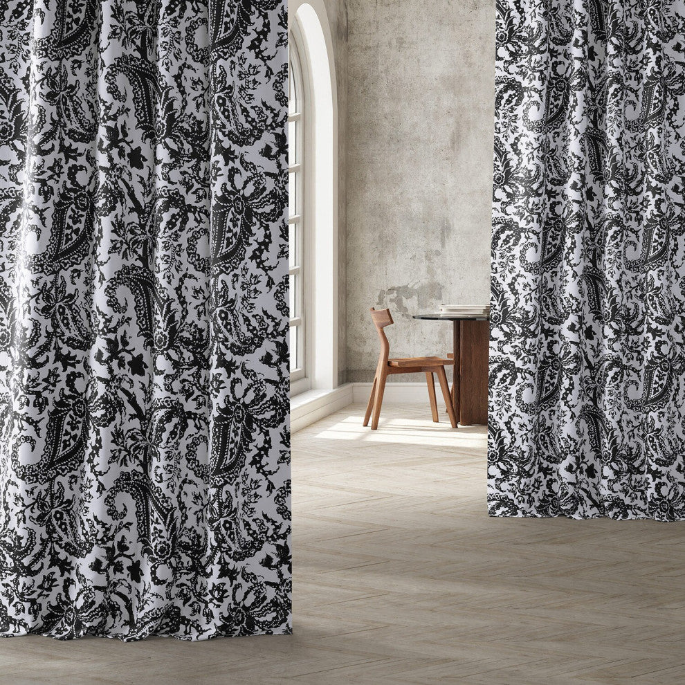 Zora Black Room Darkening Fabric Sample, 4Wx4L