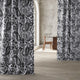 Zora Black Room Darkening Fabric Sample, 4Wx4L