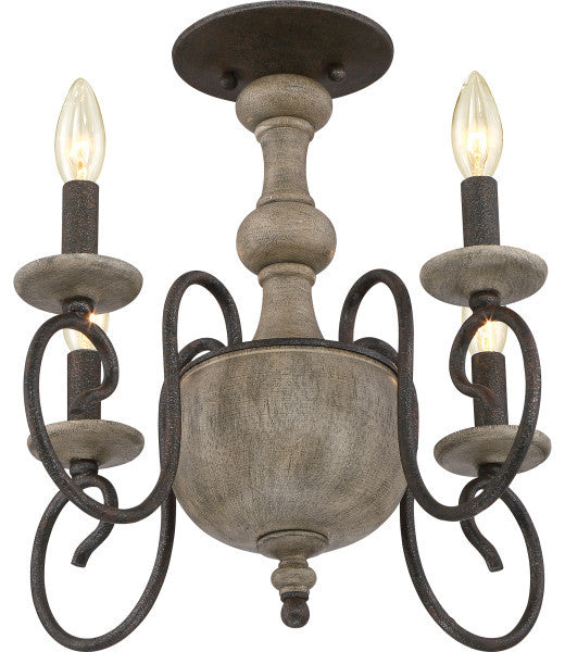 Quoizel Castile Four Light Semi-Flush Mount CS1718RK