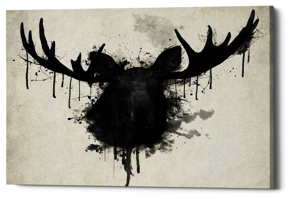 Cortesi Home "Moose" by Nicklas Gustafsson, Giclee Canvas Wall Art, 18"x26"