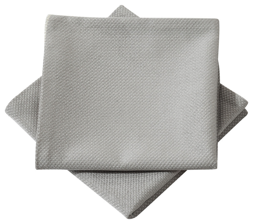 Milliken Plush Pillow Shell 2 Piece Set, Silver, 20" X 20"