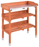 Modern Garden Wooden Potting Bench Work Station With Hook