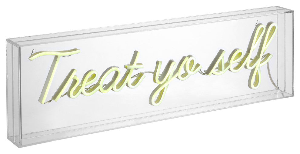 JONATHAN Y Lighting NEN1008 Treat Yo Self 6" Tall LED Accent - White